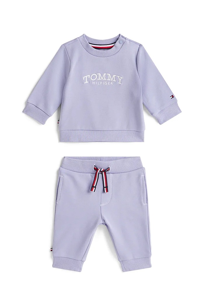 Tommy Hilfiger dres niemowlęcy wzorzyste fioletowy KN0KN02162.PPY2