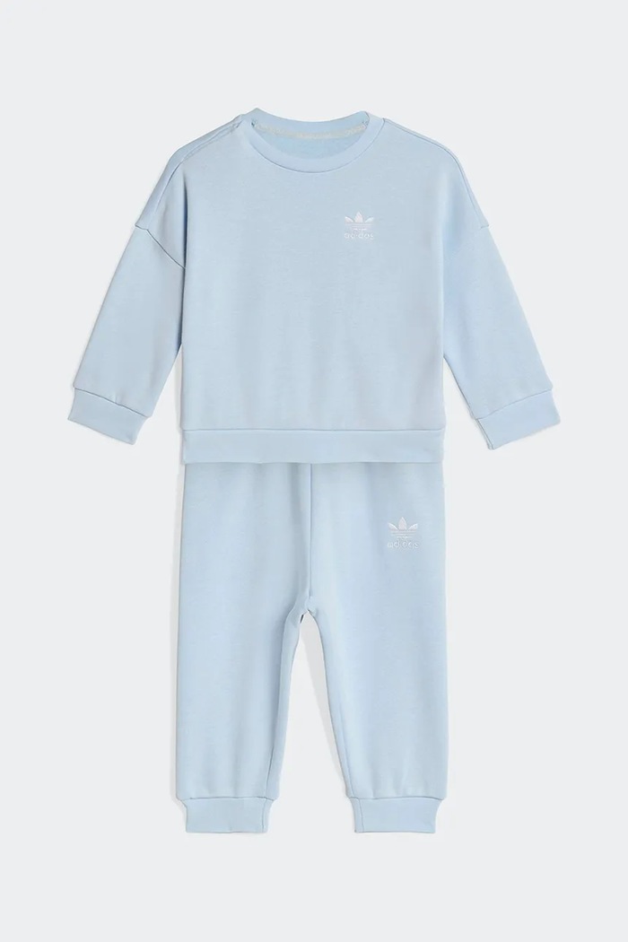 Detská bavlnená tepláková súprava adidas Originals pletenina modrá KR2456