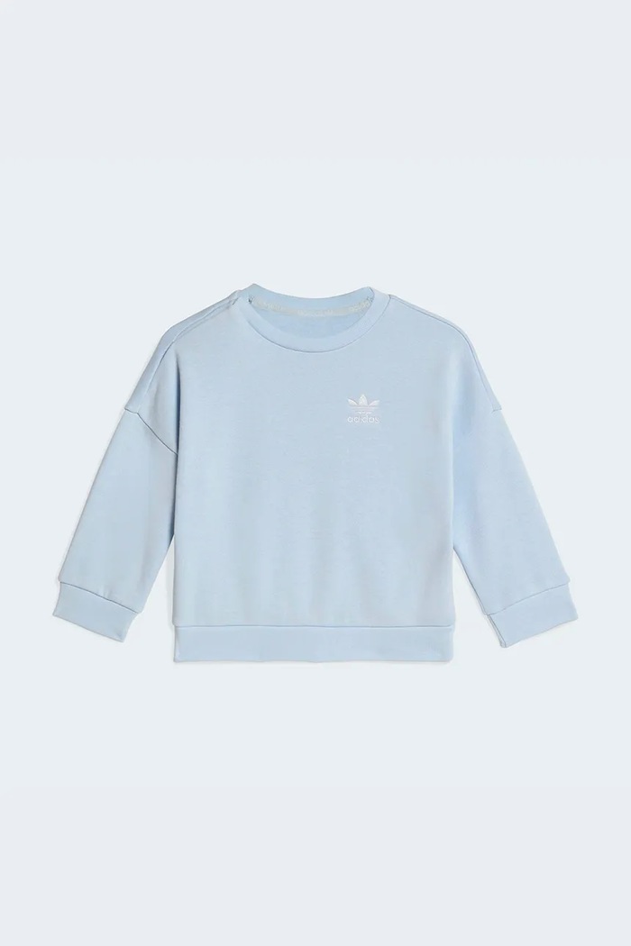 Detská bavlnená tepláková súprava adidas Originals KR2456 modrá SS26