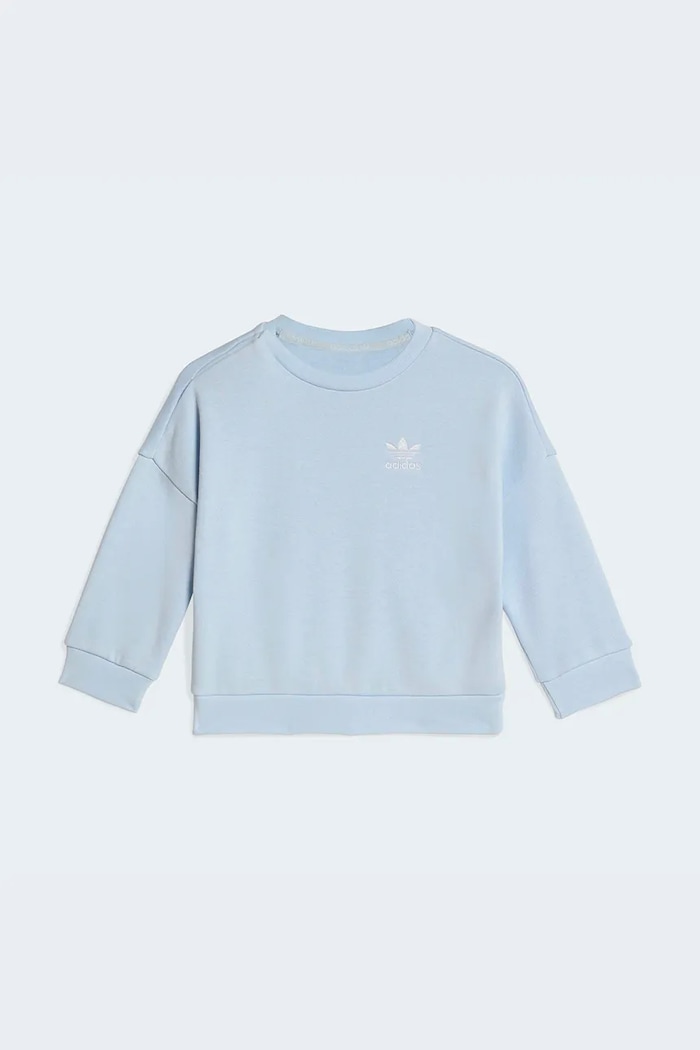 Detská bavlnená tepláková súprava adidas Originals KR2456 modrá SS26