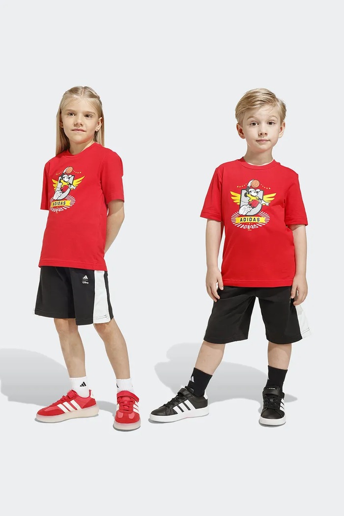 Detská súprava adidas DISNEY potlač červená JZ7672