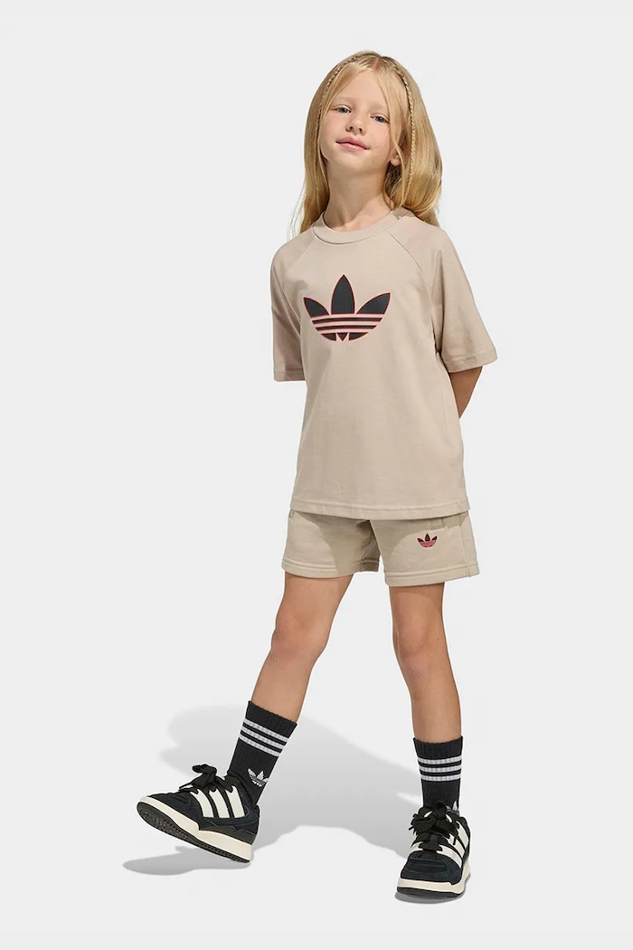 adidas Originals set de bumbac pentru copii bumbac bej KD5764