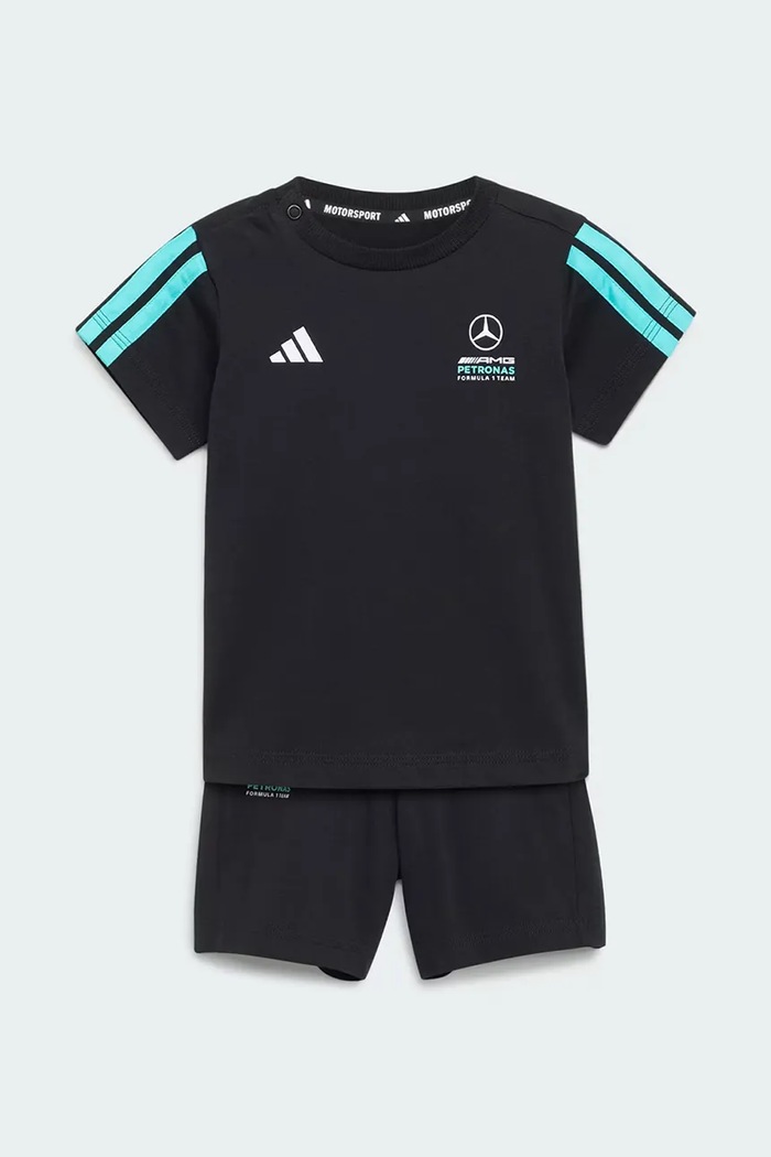 Detská bavlnená súprava adidas Performance MERCEDES bavlna čierna KE5931