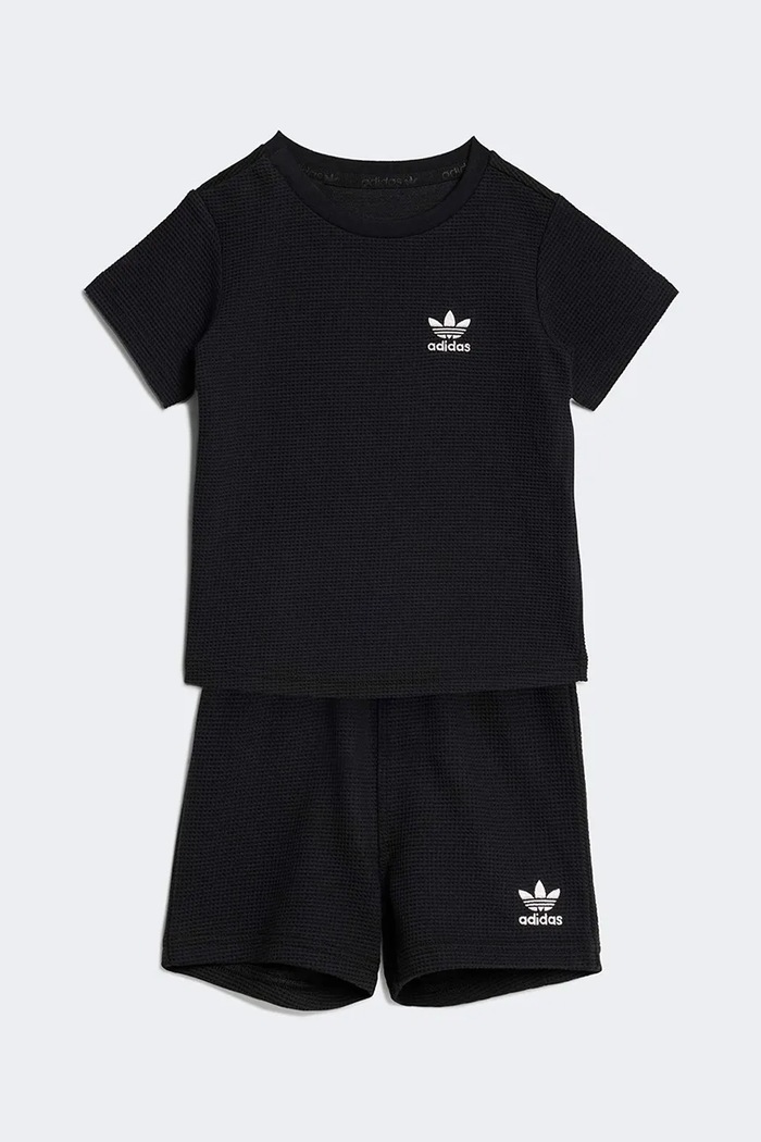 adidas Originals set de bumbac pentru copii uni negru KC8040