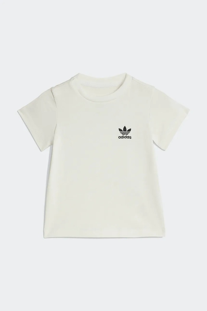 Detská bavlnená súprava adidas Originals KE2357 béžová SS26