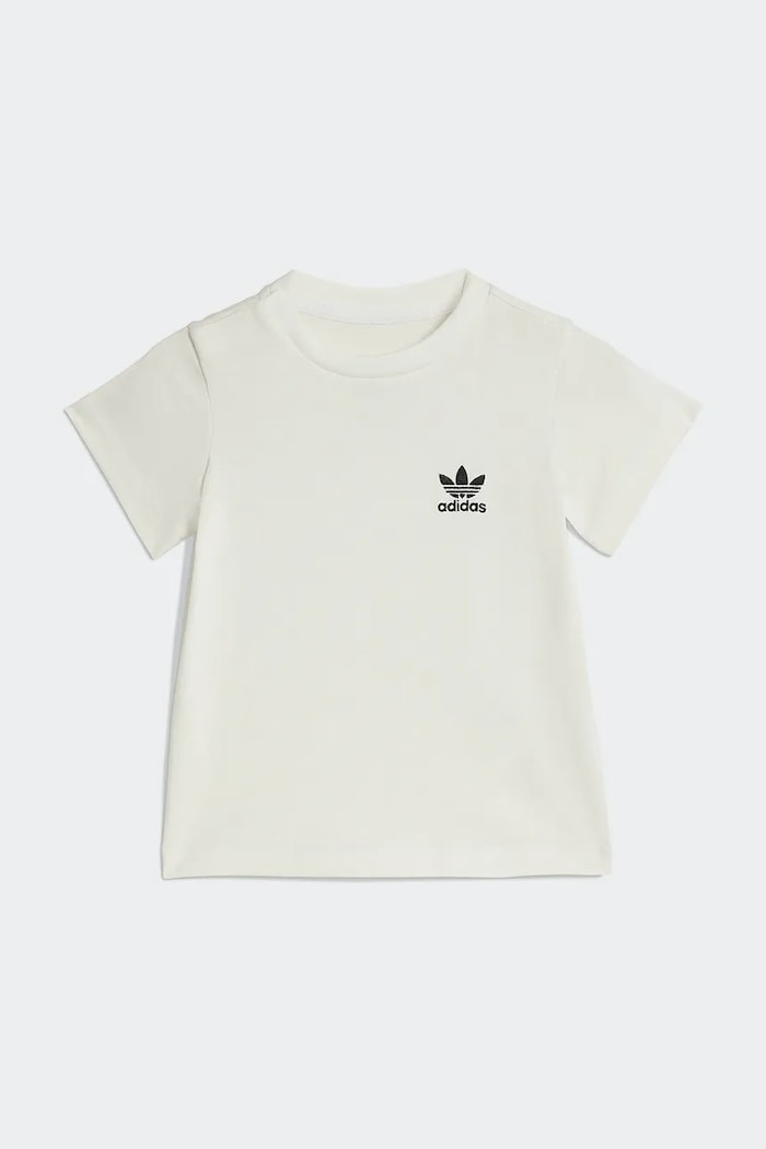 Detská bavlnená súprava adidas Originals KE2357 béžová SS26