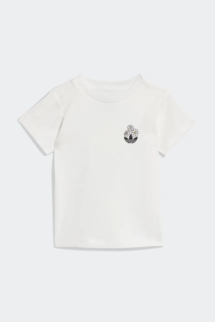 Detská bavlnená súprava adidas Originals DISNEY KE0477 biela SS26