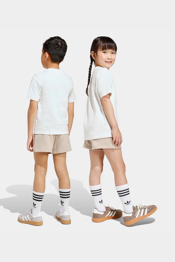 Detská bavlnená súprava adidas Originals KE2342 biela