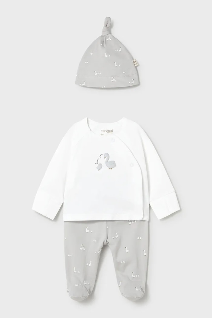 Σετ μωρού Mayoral Newborn απλικέ γκρί 1506.1A.Newborn.PPY2