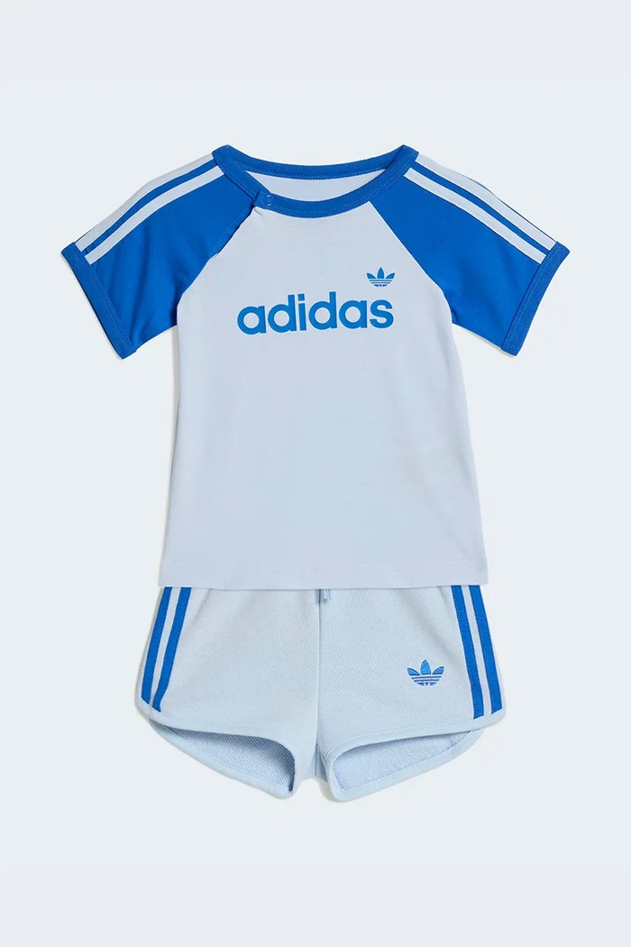 adidas Originals komplet dziecięcy bawełniany niebieski KD1057
