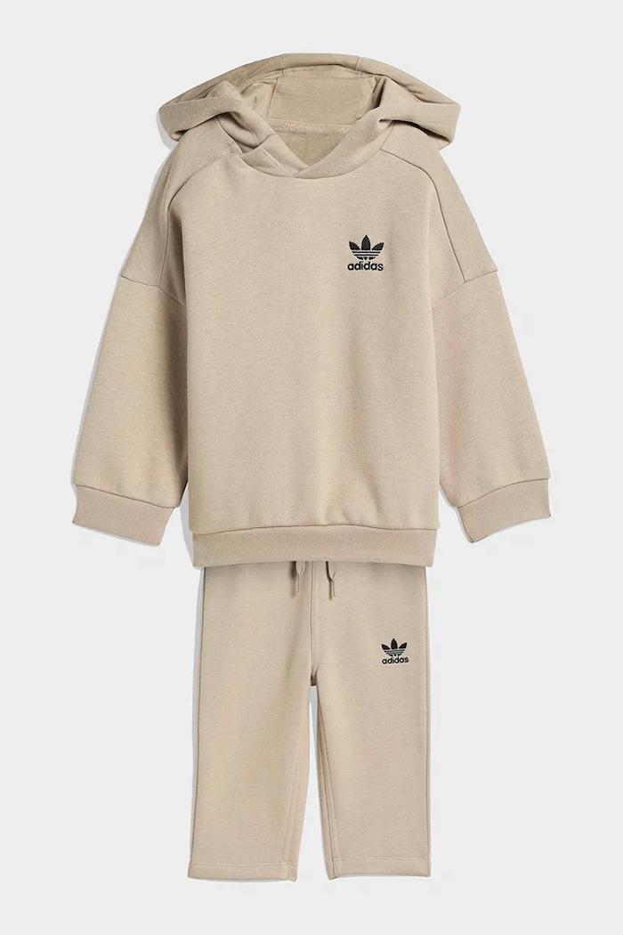 adidas Originals detské teplákové komplety s bavlnou zelená KF7513