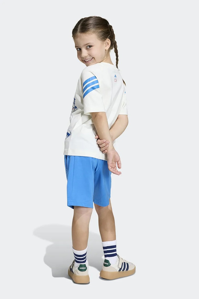 Детский комплект из хлопка adidas Marvel JZ3573 бежевый