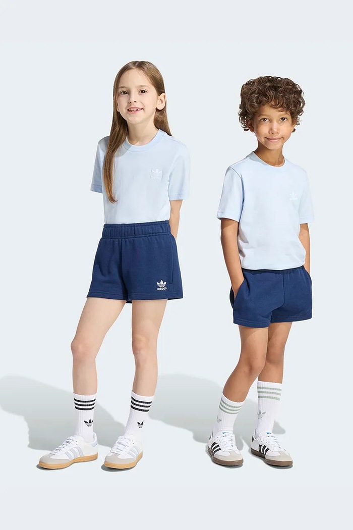 adidas Originals set de bumbac pentru copii uni albastru KE2341