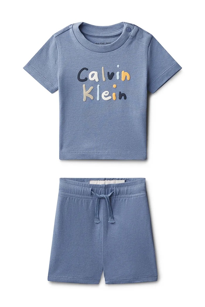 Calvin Klein Jeans súprava dojčenská bavlnená modrá LVCKSJI11B.PPY2