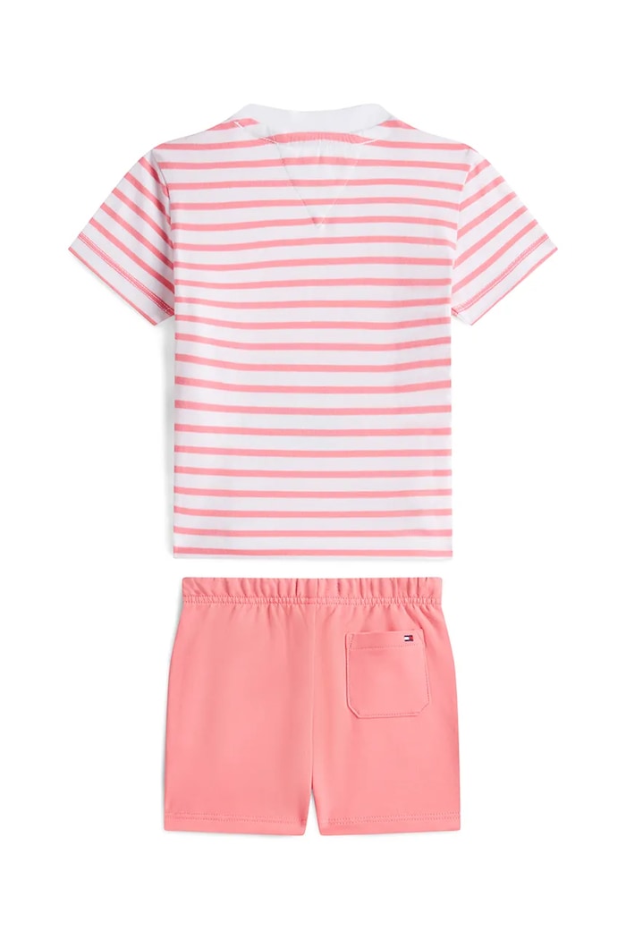 Tommy Hilfiger compleu de zi pentru copii din bumbac KN0KN02379.PPY2 roz SS26