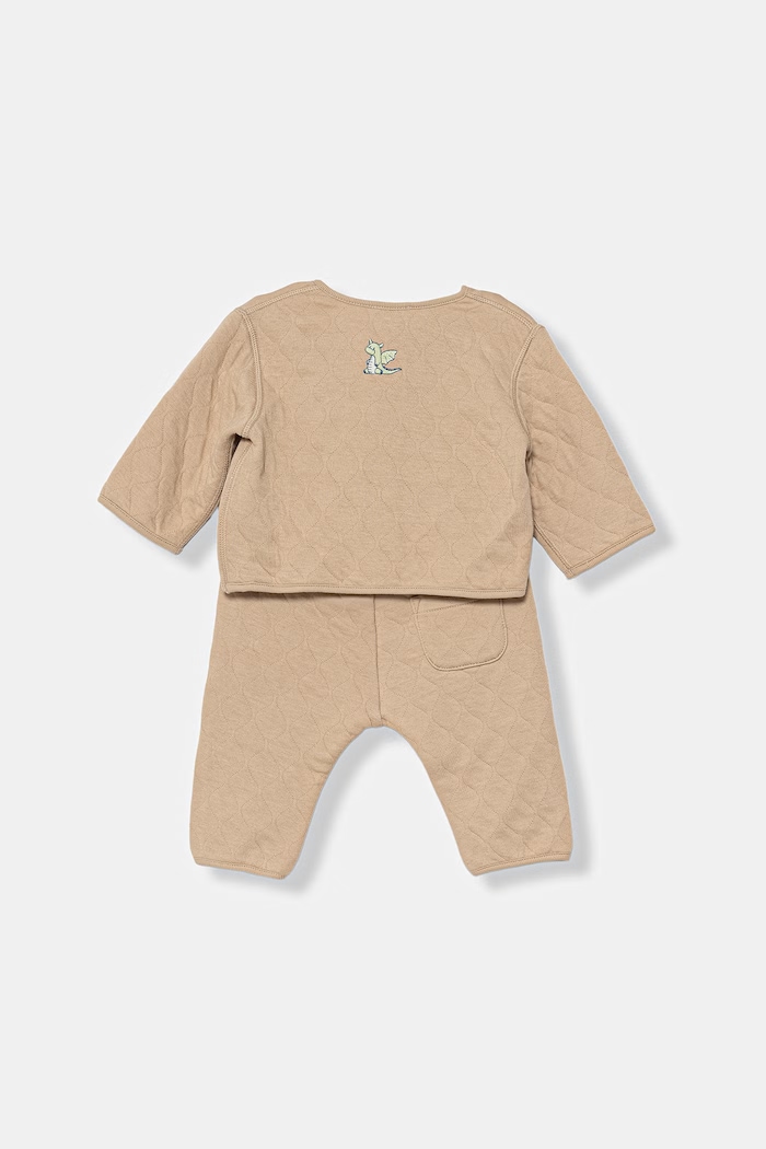 United Colors of Benetton komplet codzienny dziecięcy z bawełną 3TPMAK01M.W.Stagionale beżowy SS26
