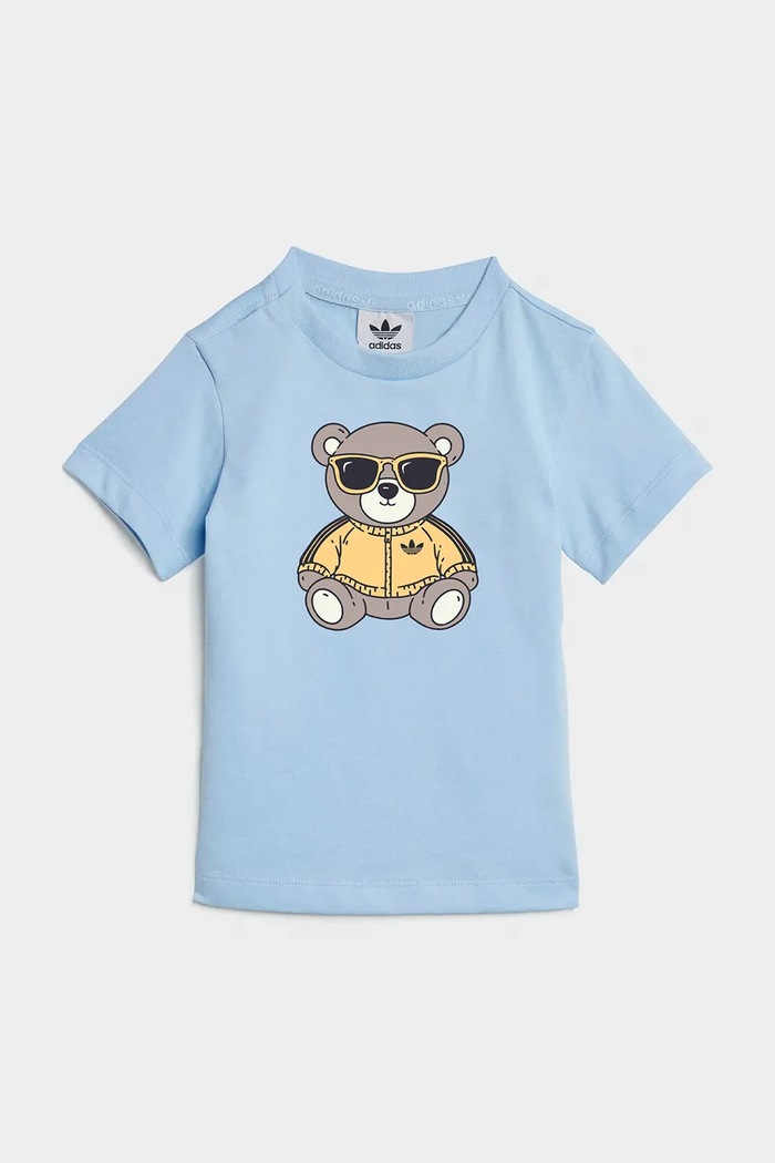adidas Originals komplet niemowlęcy bawełniany LE8608 niebieski SS26