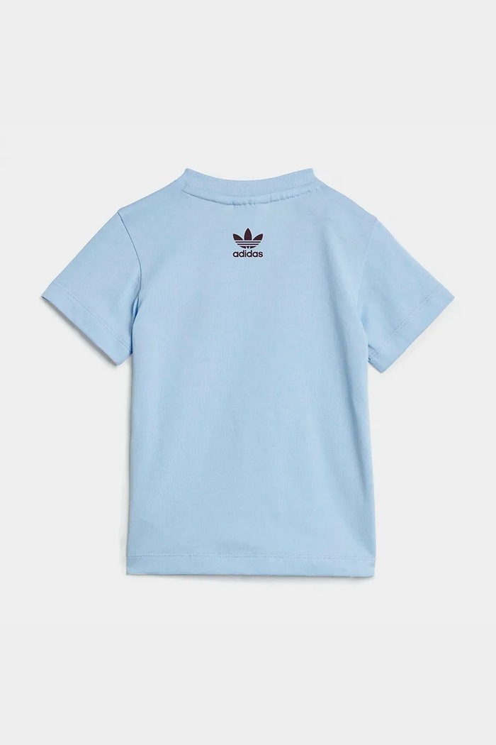 Chłopiec adidas Originals komplet niemowlęcy bawełniany LE8608 niebieski