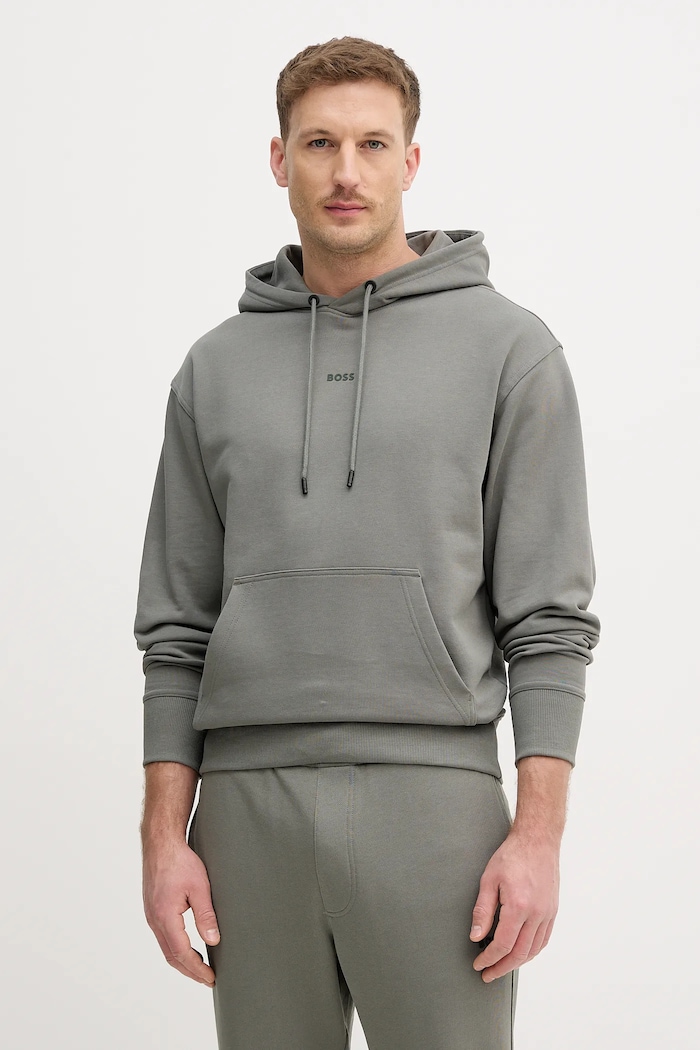 Bavlnená tepláková súprava BOSS Orange TracksuitWesmallhood 50541065 zelená SS26