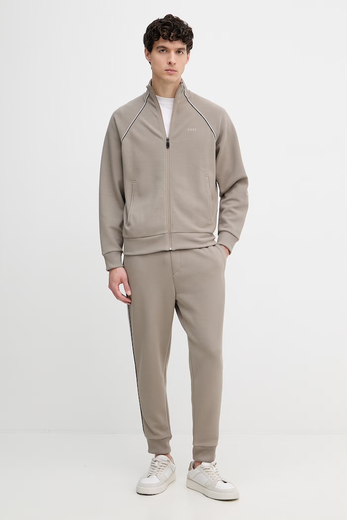 BOSS Green Спортен комплект мъжки от памук SW_Tracksuit Set кафяв 50555906