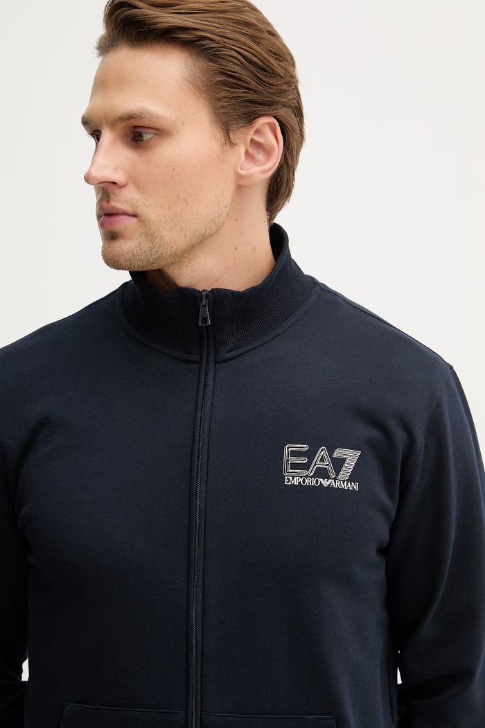 Îmbrăcăminte EA7 Emporio Armani compleu de trening pentru bărbați din bumbac AF13512.7M001318 bleumarin