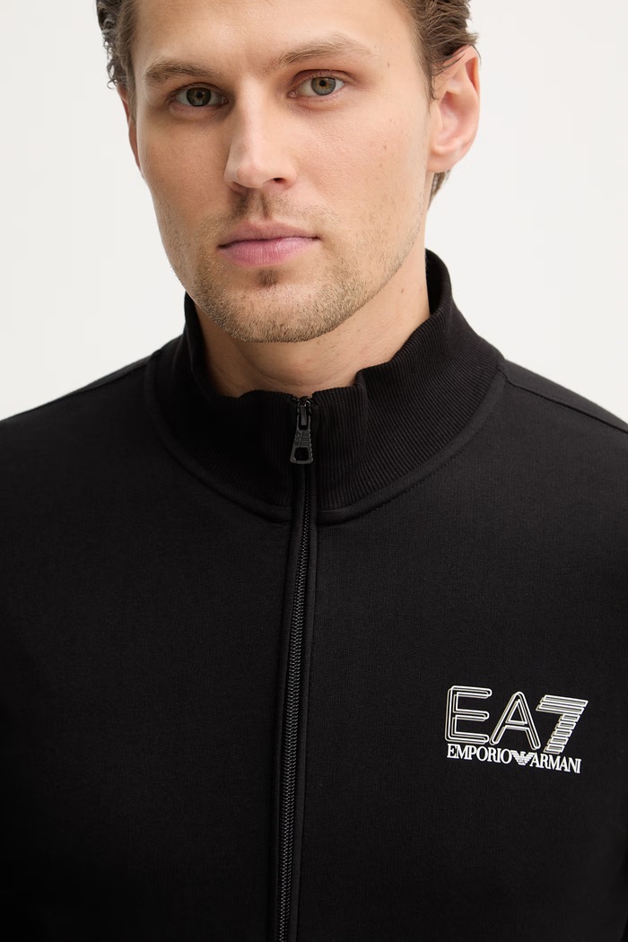 EA7 Emporio Armani compleu de trening pentru bărbați din bumbac AF13512.7M001318 negru