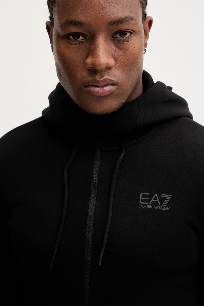 EA7 Emporio Armani tepláková súprava pánska s bavlnou AF20845.7M001602 čierna