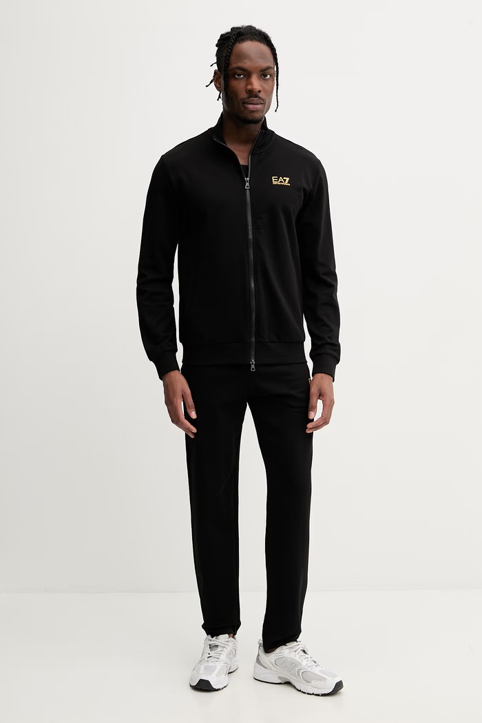 EA7 Emporio Armani trenirka moška bombažna črna PJVRZ.8NPV61
