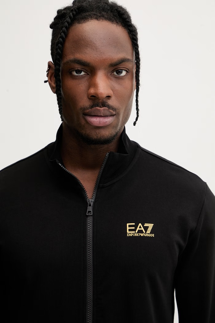 EA7 Emporio Armani trenirka moška bombažna PJVRZ.8NPV61 črna