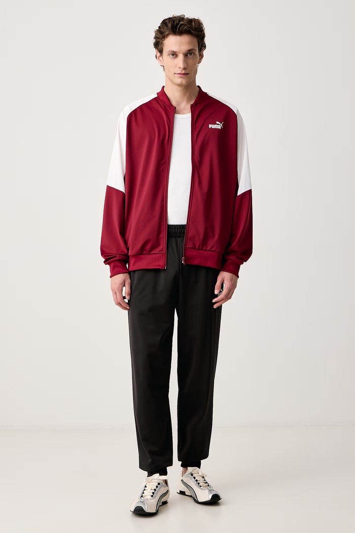 Puma Compleu de trening pentru bărbați Poly baseball suit burgundia 691764