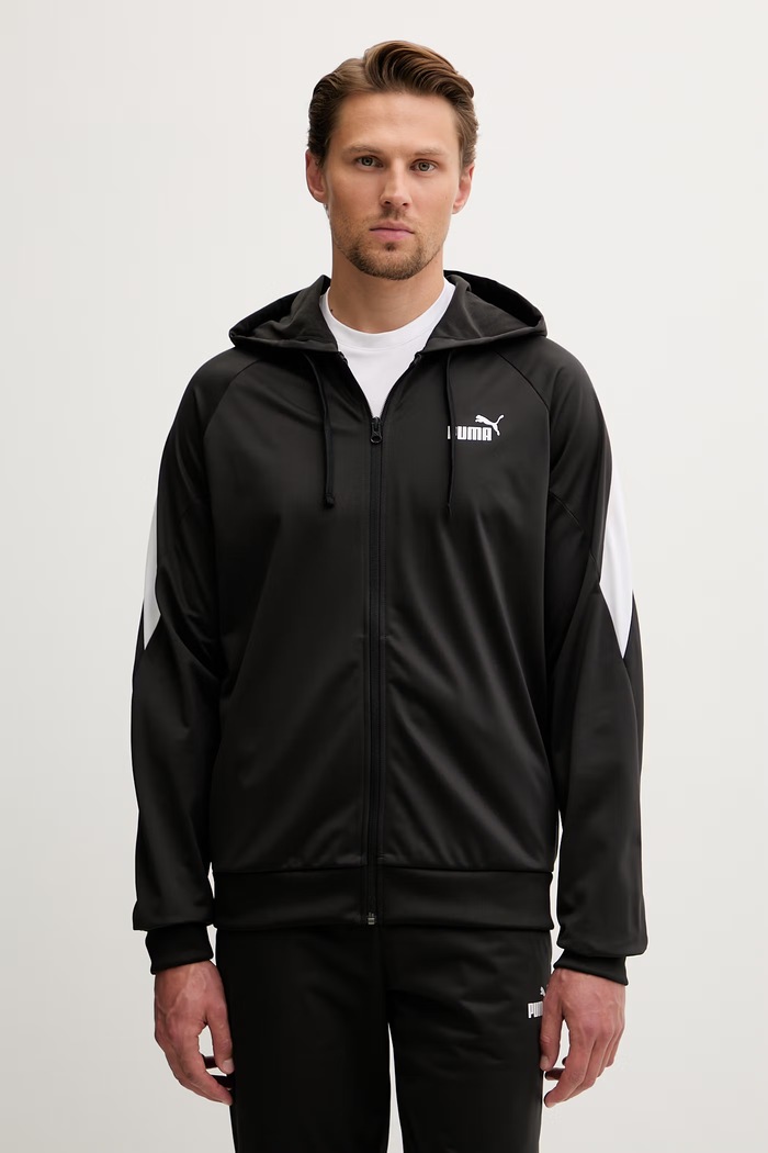 Puma φόρμα ανδρική Hooded Poly suit 691768 μαύρο SS26