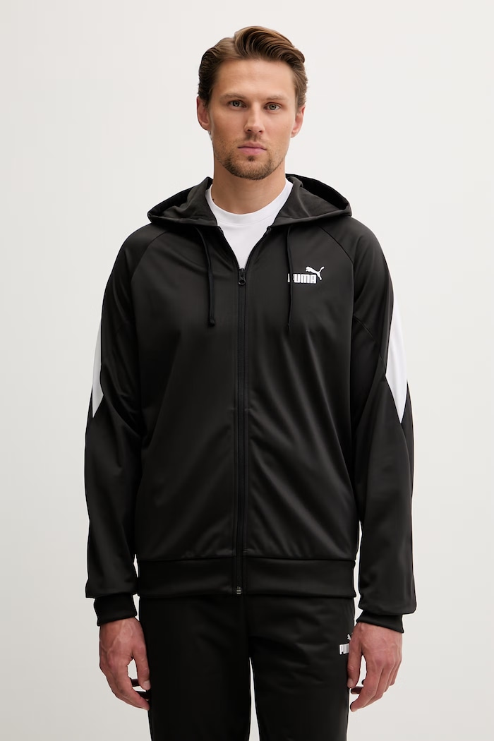 Puma φόρμα ανδρική Hooded Poly suit 691768 μαύρο SS26
