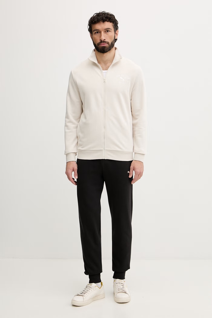 Puma Ανδρικό σετ φόρμας με βαμβάκι Mainline suit μπεζ 691770