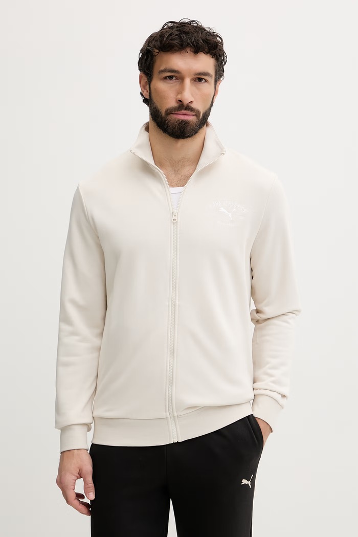 Puma Ανδρικό σετ φόρμας με βαμβάκι Mainline suit 691770 μπεζ SS26