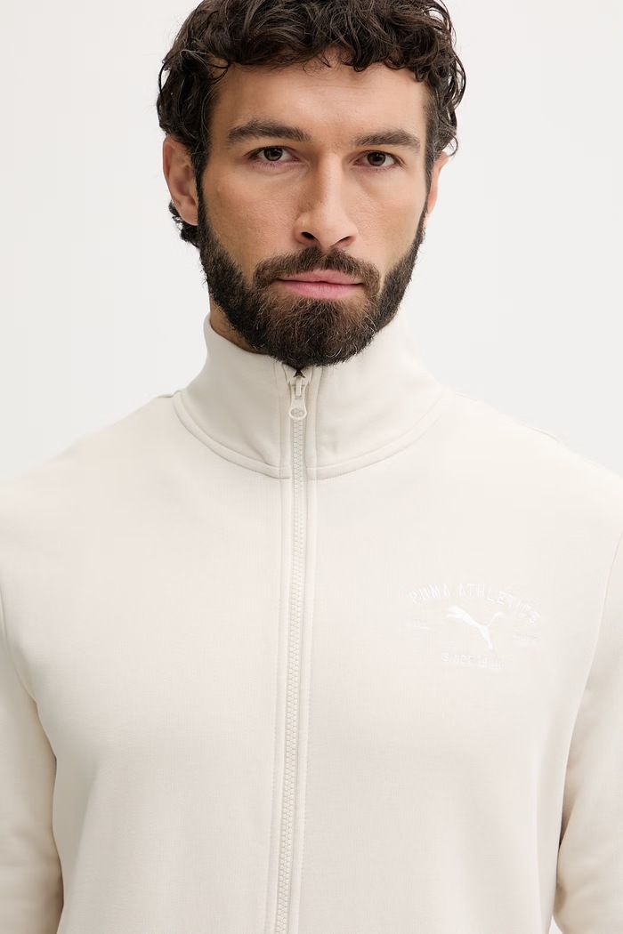 Puma Ανδρικό σετ φόρμας με βαμβάκι Mainline suit 691770 μπεζ