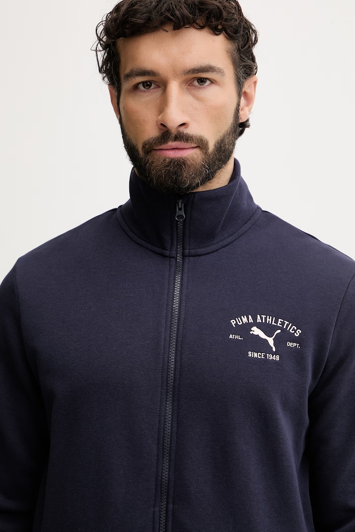 Puma σετ φόρμας Ανδρικό με βαμβάκι Mainline suit 691770 σκούρο μπλε