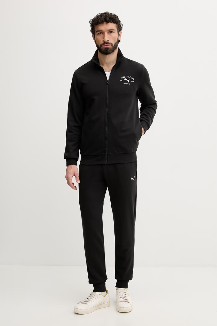 Puma σετ φόρμας ανδρικό με βαμβάκι Mainline suit μαύρο 691770