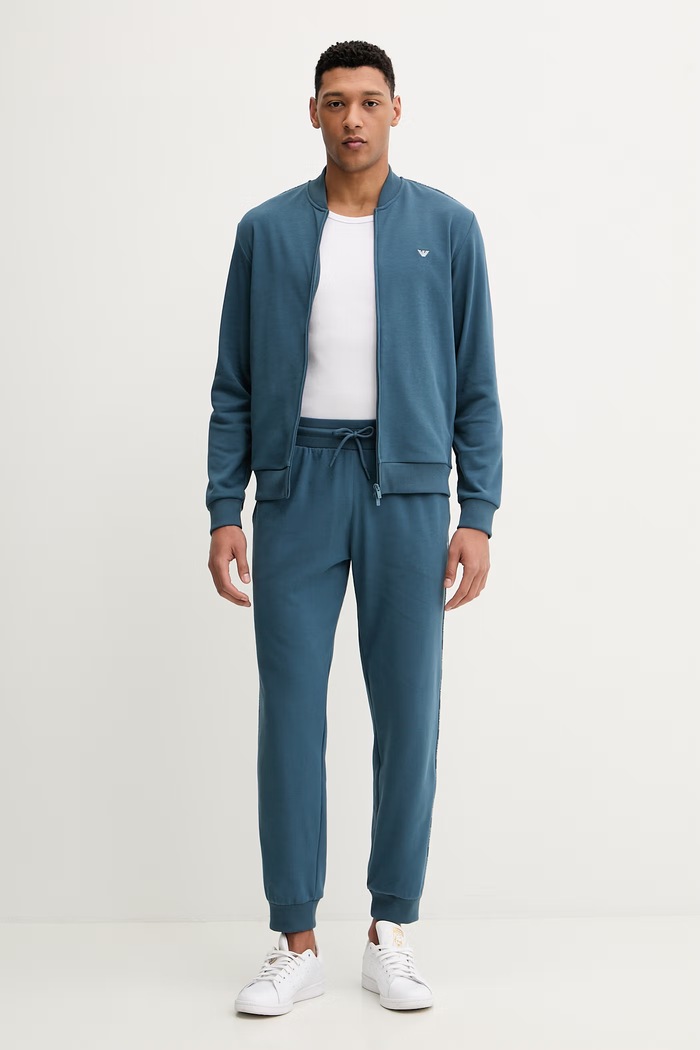 Φόρμα Emporio Armani Underwear πλεκτό ύφασμα σκούρο μπλε EM001385.AF18887