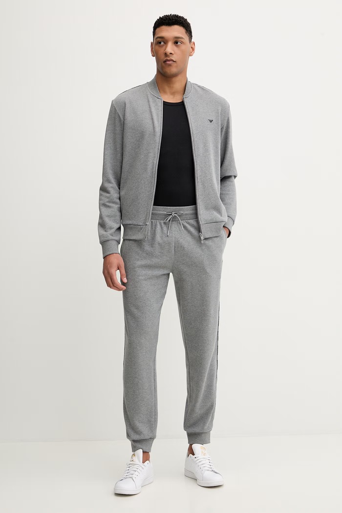 Φόρμα Emporio Armani Underwear πλεκτό ύφασμα γκρί EM001385.AF18887