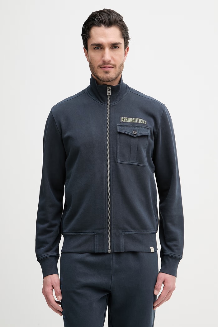 Βαμβακερή φόρμα Aeronautica Militare TF0116UF00676 σκούρο μπλε SS26