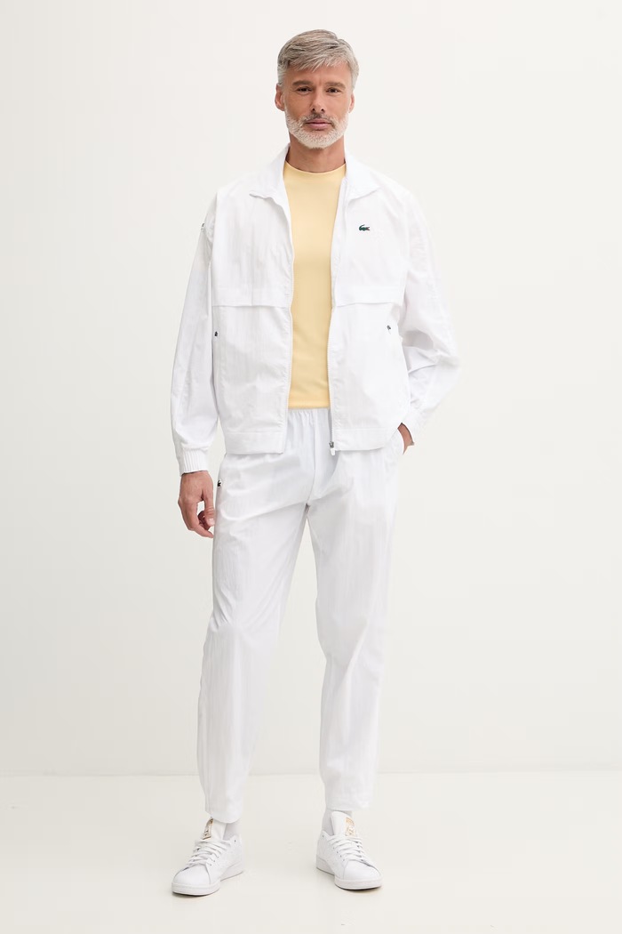 Lacoste compleu de trening pentru bărbați x Novak Djokovic alb WH9971