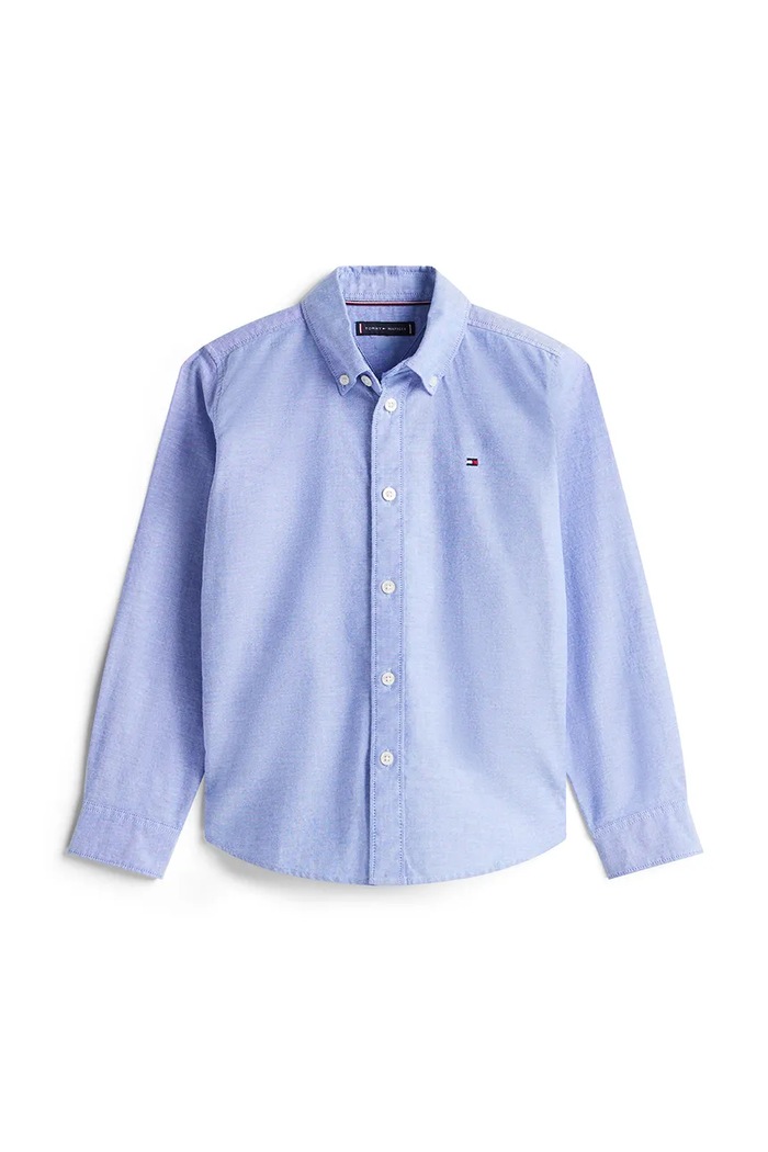 Detská košeľa Tommy Hilfiger KB0KB10192.128.176.PPY2 modrá SS26