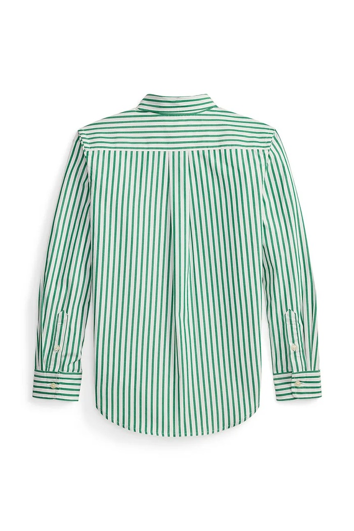 Dětská bavlněná košile Polo Ralph Lauren 323979319501 zelená SS26