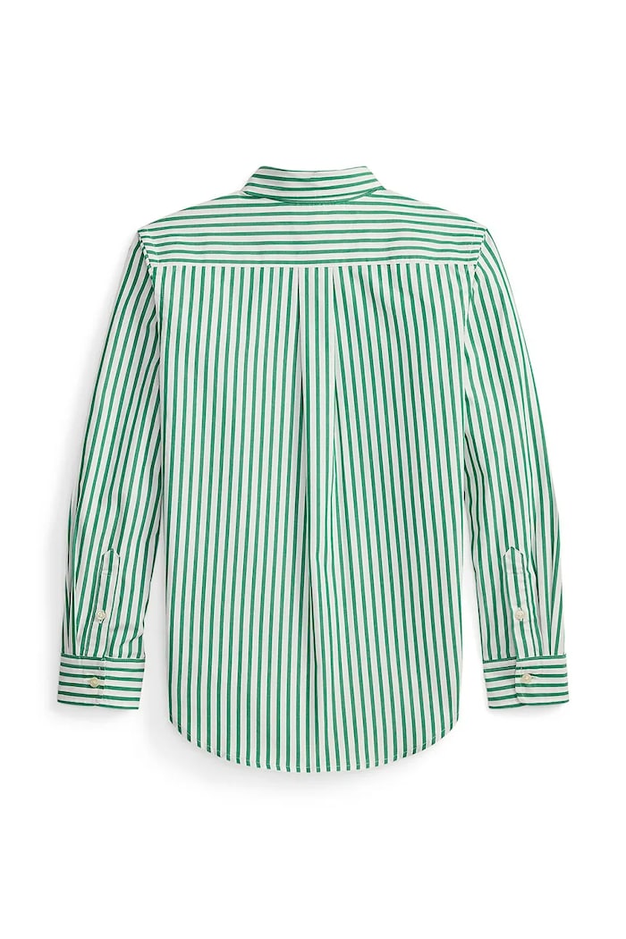 Dětská bavlněná košile Polo Ralph Lauren 323979319501 zelená SS26