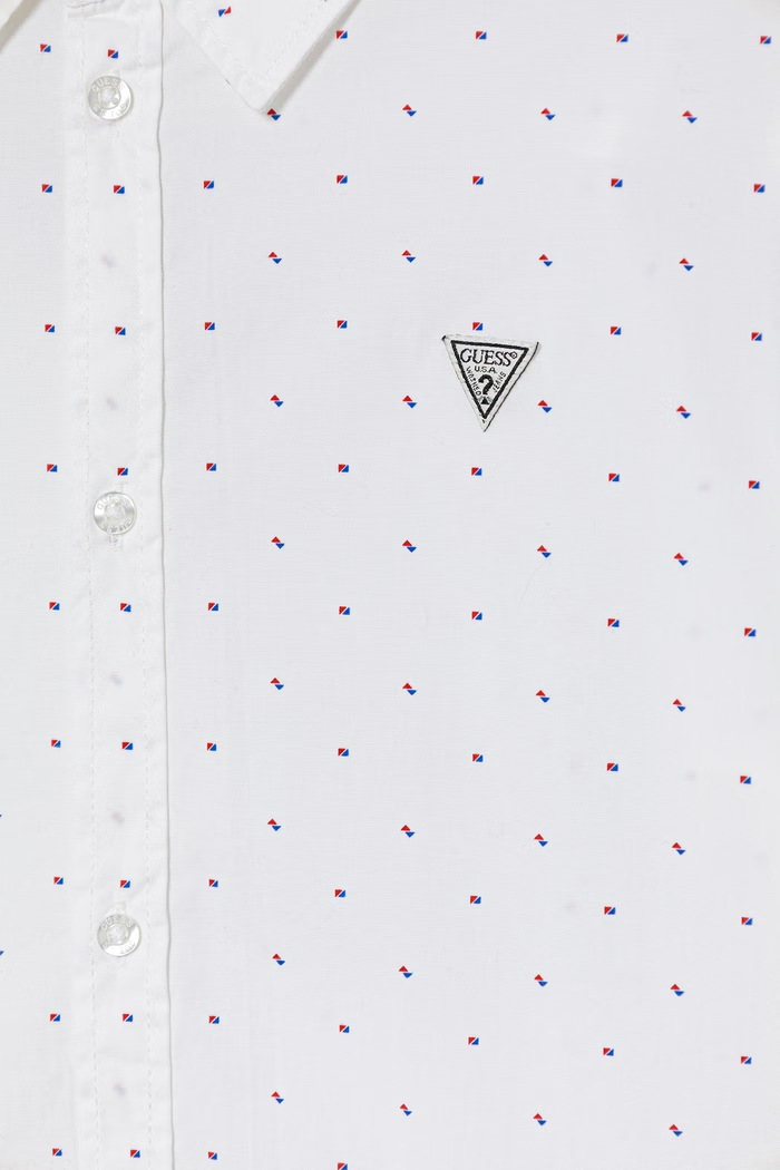 CHLAPEC Dětská košile Guess L6RH02.WE5W0.PPY2 bílá