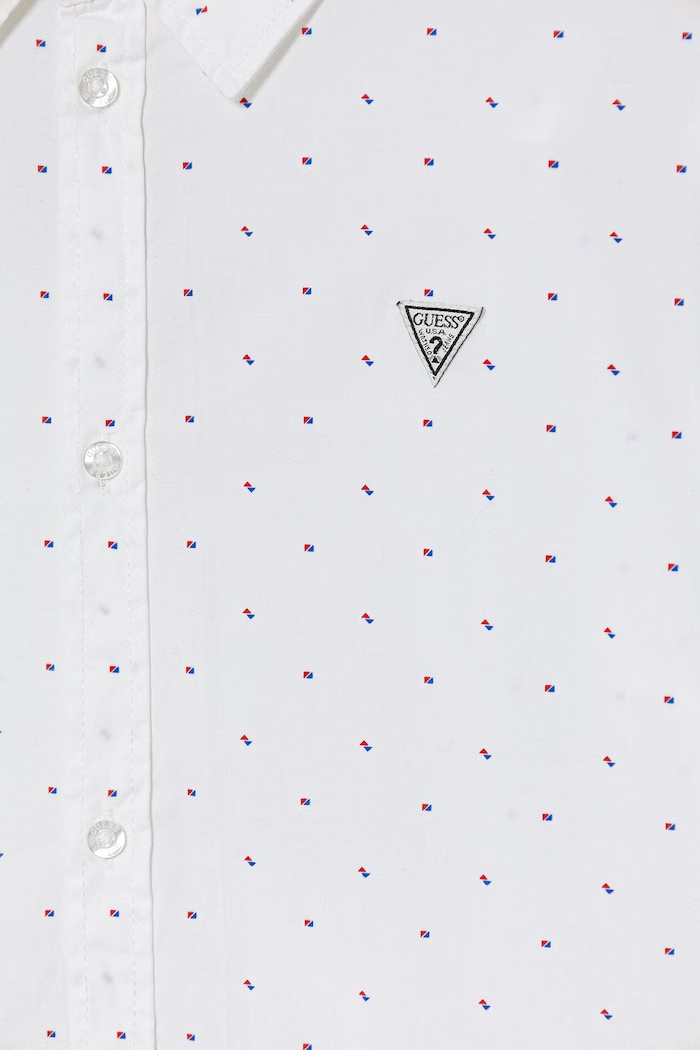 CHLAPEC Dětská košile Guess L6RH02.WE5W0.PPY2 bílá