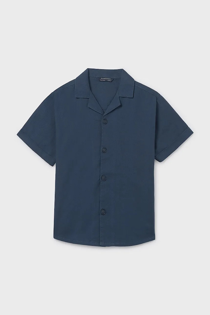 Παιδικό βαμβακερό πουκάμισο Mayoral casual σκούρο μπλε 6170.7B.Junior.PPY2