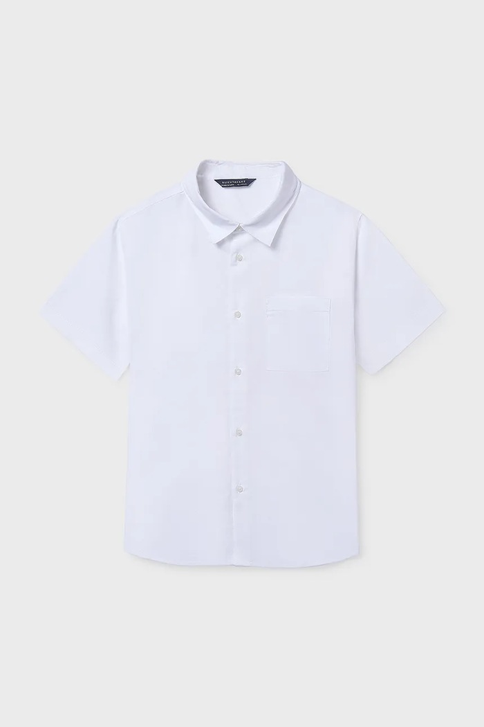 Παιδικό βαμβακερό πουκάμισο Mayoral casual λευκό 6172.7G.Junior.PPY2
