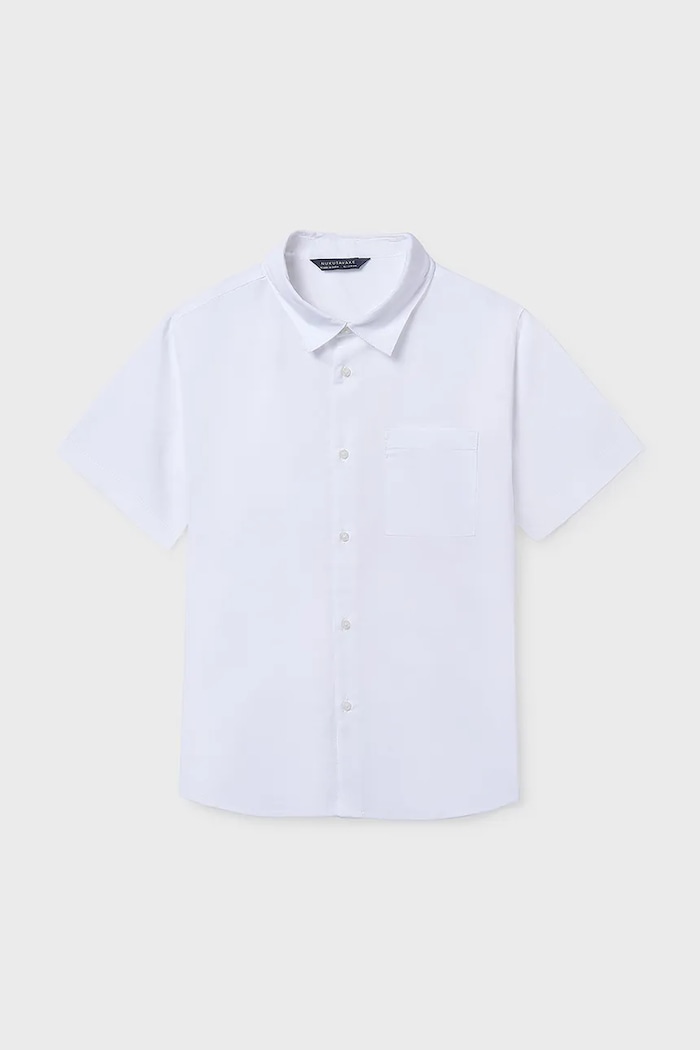 Παιδικό βαμβακερό πουκάμισο Mayoral casual λευκό 6172.7G.Junior.PPY2