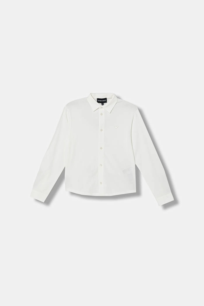 Dětská košile Emporio Armani s elastanem bílá EB000975.AF21808